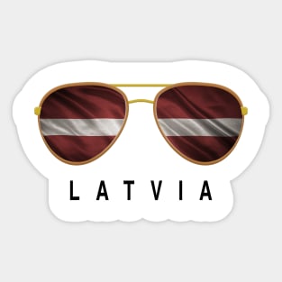 Latvia Sunglasses, Latvia Flag, Latvia gift ,  Latvian , Sticker